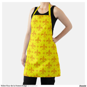 Tablier Fleur de lis Motif jaune
