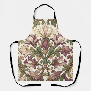 Tablier Fleur de style victorien ornée de couleur pourpre 