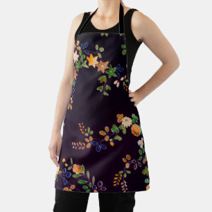 Tablier Fleur et feuille d'automne, design japonais