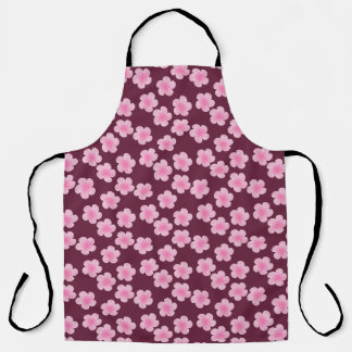 Tablier Fleur Frangipani rose Motif sans couture