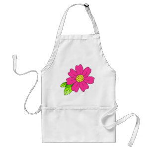 Tablier Fleur rose chaud