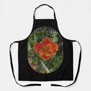 Tablier fleur rouge de printemps