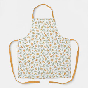 Tablier fleur sauvage à motifs floraux