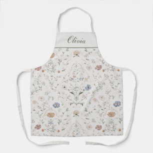 Tablier Fleur Sauvage Aquarelle Pastel Caprice Nom Personn