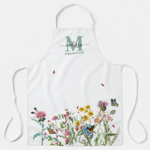 Tablier Fleur sauvage d'aquarelle Insectes Floral Spring G