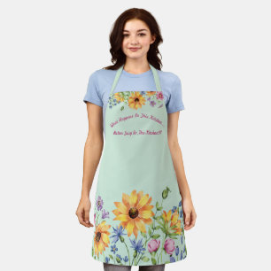Tablier Fleur sauvage moderne élégant Tournesol Cuisine Ap