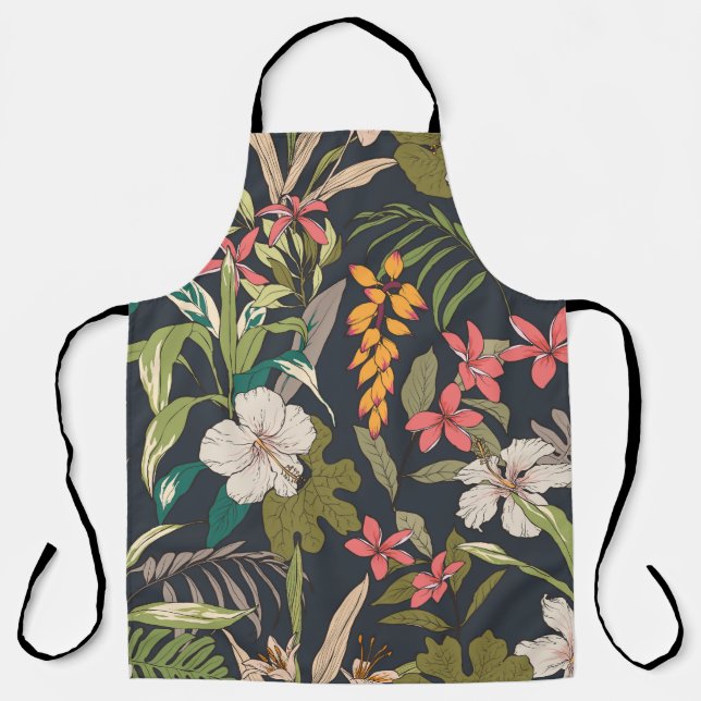 Tablier Fleur tropicale : Motif Fleur sans couture (Recto)
