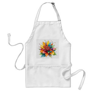 Tablier Fleur vibrante avec Feuilles à lenteur