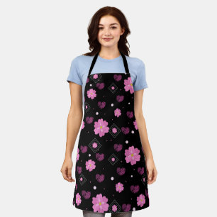 Tablier Fleurs Aimer Valentine Motif