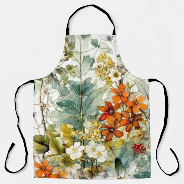 Tablier Fleurs art nature (Recto)
