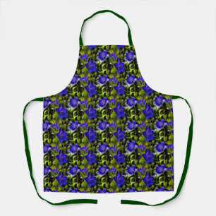 Tablier Fleurs bleues Motif de la nature