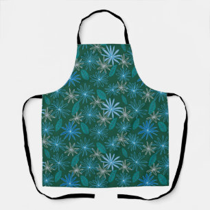 Tablier Fleurs bleues parmi le vert de la forêt