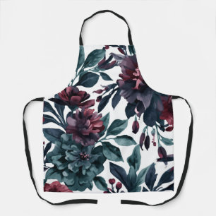Tablier Fleurs Botaniques Aquarelles Maussades Floral
