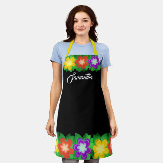 Tablier Fleurs botaniques tropicales