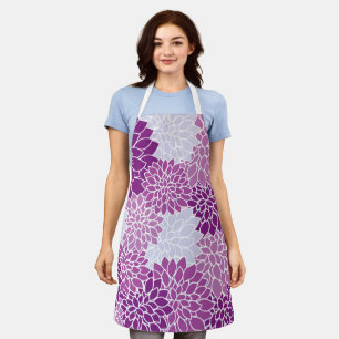 Tablier Fleurs Dahlia, Motif De Fleurs, Dahlia Violet