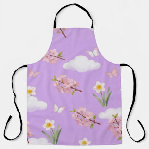 Tablier Fleurs de cerisier à l'aquarelle