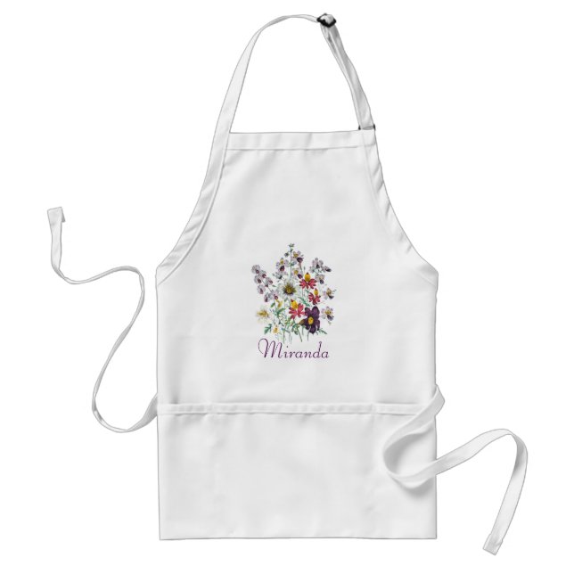 Tablier Fleurs de fringes personnalisées/Fleurs de trompet (Devant)