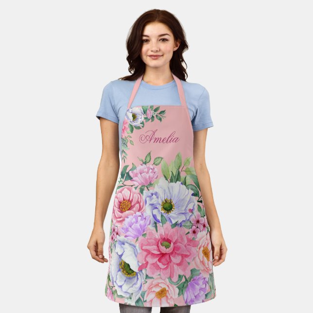 Tablier Fleurs de Jardin d'été délicieuses (Porté)