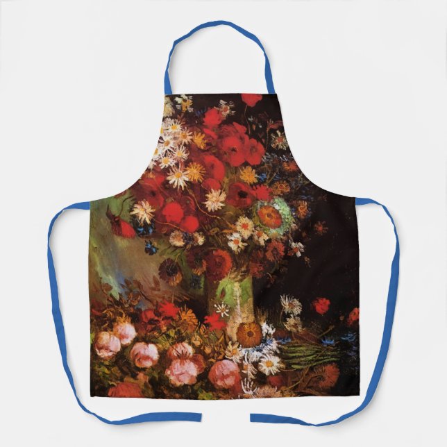 Tablier Fleurs de la vie morte dans un vase par Vincent va (Recto)