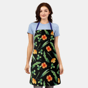 Tablier Fleurs de pavot floral romantique Nouvelle cuisine