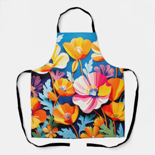Tablier Fleurs de pavots de Californie