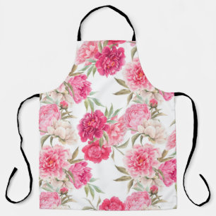 Tablier Fleurs de pivoines roses sans couture motif