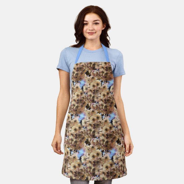 Tablier Fleurs de printemps rose fleurs Nature Motif Art (Porté)