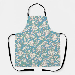 Tablier Fleurs de torrents jaunes et bleues