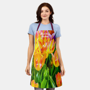 Tablier Fleurs De Tulipes Cutes Et Chic