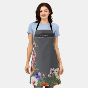 Tablier Fleurs élégantes modernes personnalisées
