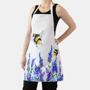 Tablier Fleurs et abeilles - Couleurs personnalisées