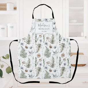 Tablier Fleurs et feuilles de fougère Forêt florale botani