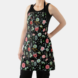 Tablier Fleurs florales rose botanique Motif