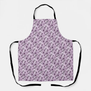 Tablier Fleurs Lilac motif sur le tigre arrière - plan