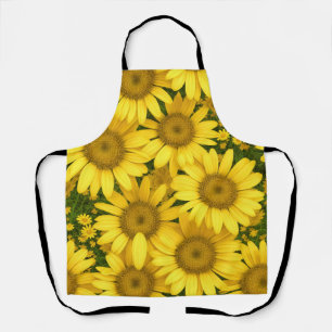 Tablier Fleurs marguerites jaunes