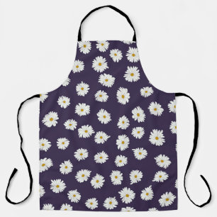 Tablier Fleurs marguerites : petit motif sans soudure.