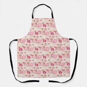 Tablier Fleurs modernes roses mignonnes motif Haut basket