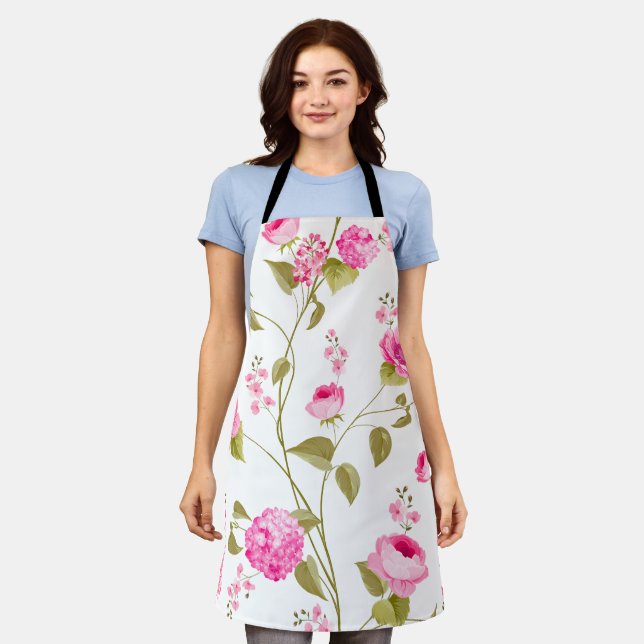Tablier Fleurs Motif 19 (Porté)