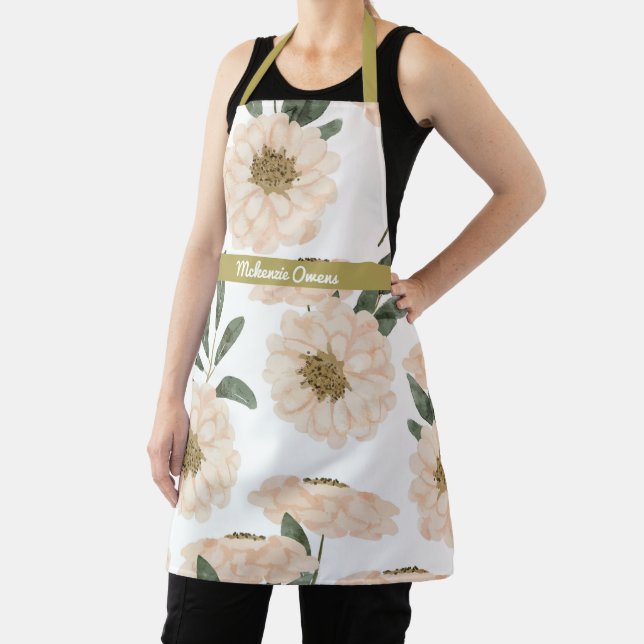 Tablier Fleurs Motifs personnalisées (Insitu)