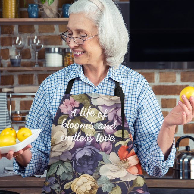 Tablier Fleurs mystiques Cadeaux de retraite personnalisés (Mystic Flowers Custom Retirement Gifts for Her Mom)