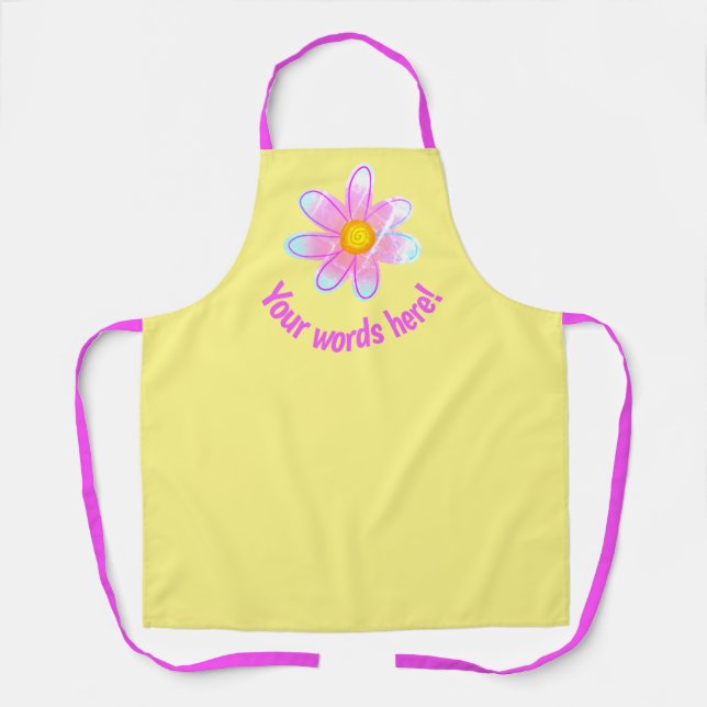 Tablier Fleurs personnalisées (Recto)