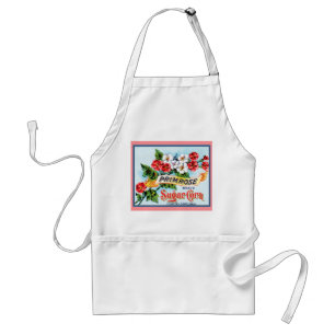 Tablier Fleurs Primrose Vintage Crate Étiquette Art Apron