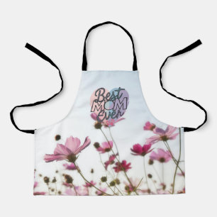 Tablier Fleurs roses Meilleure maman qui soit Bonne fête d
