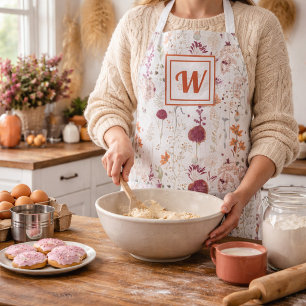 Tablier Fleurs sauvages bourguignons modernes   Élégant Bo