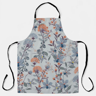 Tablier Fleurs sauvages Motifs, Isolé sur la côte bleue