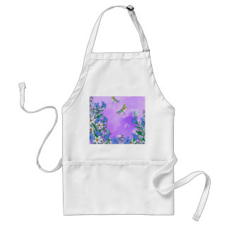 Tablier Fleurs sur le pourpre avec des libellules