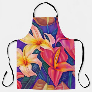Tablier Fleurs tropicales Cinq