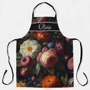 Tablier Fleurs vintage élégantes et sombres