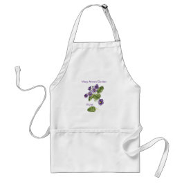 Tablier Fleurs violettes nom pourpre place Apron