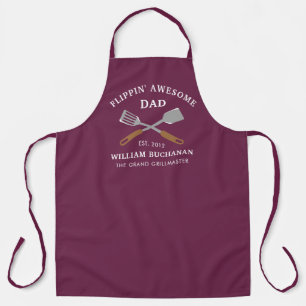 Tablier Flippin Awesome Papa BBQ Père Personnalisé